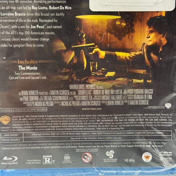 GoodFellas (Blu-ray, 1990) 25th Anniversary Edition Movie Brand New Sealed - Picture 7 of 7